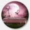 Designart - Fantasy Garden with a Flamingo' Landscape Metal Circle Wall Art